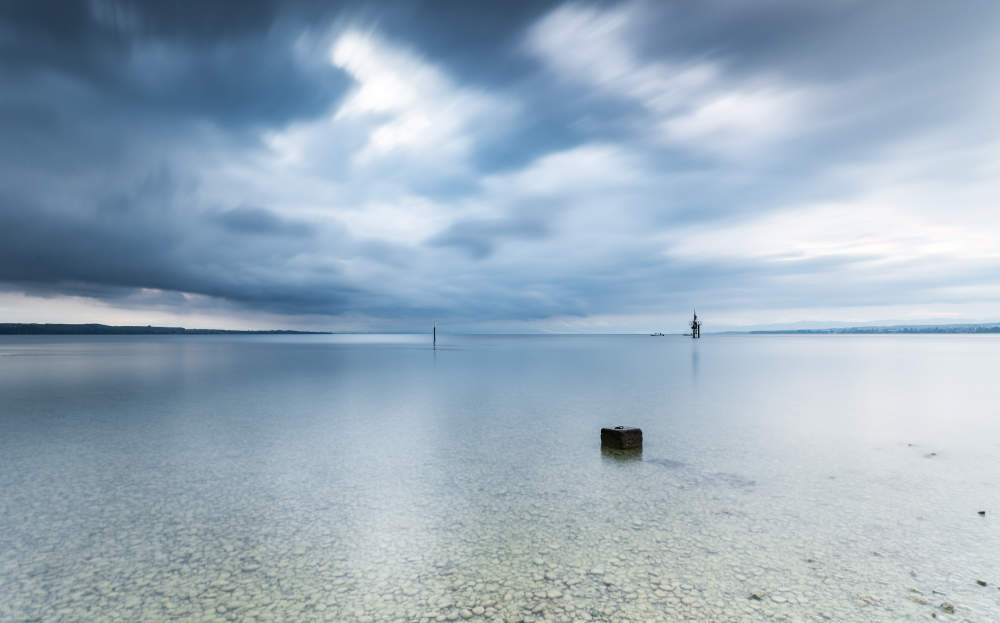 Dunkle Wolken über dem Bodensee